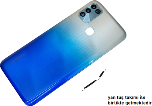Infinix HOT 11 PLAY KASA ARKA Pil Batarya Kapağı MAVİ