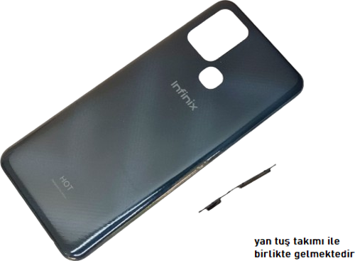 Infinix HOT 10 FULL KASA ARKA Pil Batarya Kapağı SİYAH