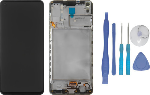 -Samsung Galaxy A21s SM-A217 Lcd Ekran Dokunmatik - A - Kalite ÇITALI + TAMİR SETİ