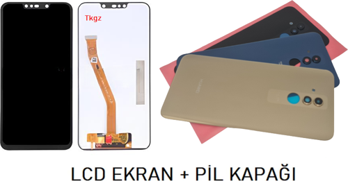 Huawei Uyumlu MATE 20 Lite  LCD Ekran + Arka Kapak SİYAH