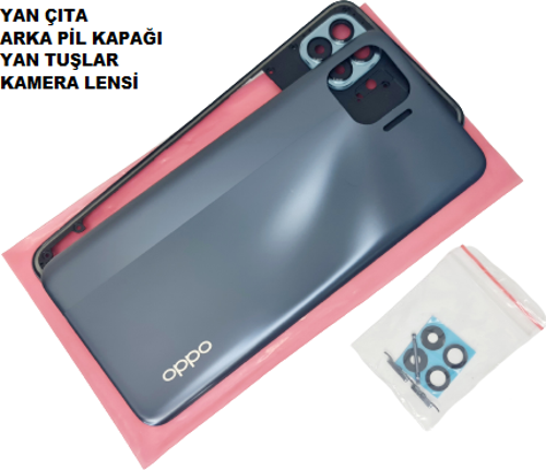 Oppo Reno 4 Lite KASA Arka Pil Kapağı SİYAH