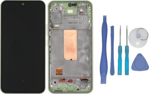 - Samsung Galaxy A54 5G SM-A546 Lcd Ekran Dokunmatik -A- Kalite YEŞİL ÇITALI + TAMİR SETİ