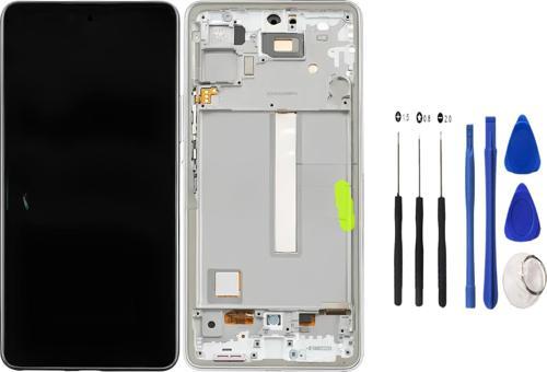 - Samsung Galaxy A53 -5G Lcd Ekran Dokunmatik   - A - Kalite ÇITALI BEYAZ + TAMİR SETİ
