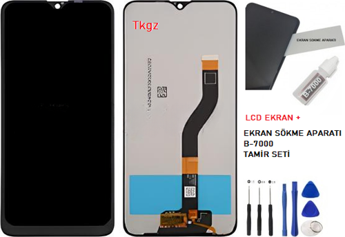 - Samsung Galaxy A10 - SM-A105 Lcd Ekran Dokunmatik - A - Kalite + B-7000 + TAMİR SETİ