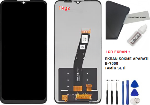 - TCL 20E Lcd Ekran Dokunmatik -A- Kalite + B-7000 + TAMİR SETİ