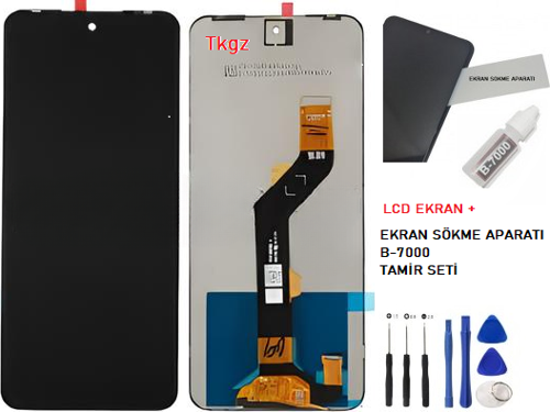 - Tecno Spark GO 2023 Lcd Ekran Dokunmatik -A- Kalite + B-7000 + TAMİR SETİ
