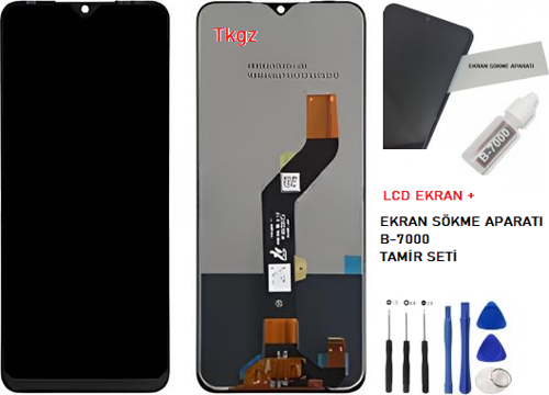 - İnfinix HOT 9 PLAY Lcd Ekran Dokunmatik -A- Kalite + B-7000 + TAMİR SETİ