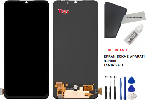 - Oppo A91 Lcd Ekran Dokunmatik -A- Kalite OLED + B-7000 + TAMİR SETİ