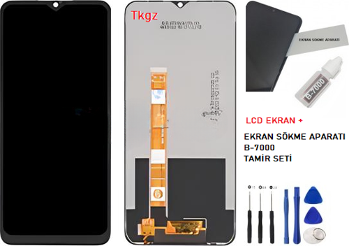 - Oppo Realme 6İ Lcd Ekran Dokunmatik -A- Kalite + B-7000 + TAMİR SETİ