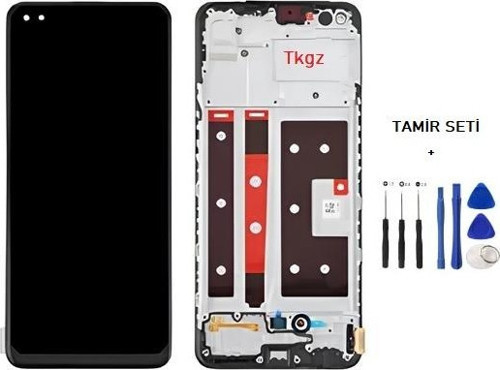 - Oppo Reno 4 LİTE Lcd Ekran Dokunmatik ÇITALI -A- Kalite + TAMİR SETİ
