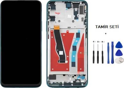 - Huawei Uyumlu P Smart Z Lcd Ekran Dokunmatik -A- Kalite ÇITALI YEŞİL + TAMİR SETİ