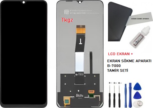 - Xiaomi Redmi 12C Lcd Ekran Dokunmatik -A- Kalite + B-7000 + TAMİR SETİ