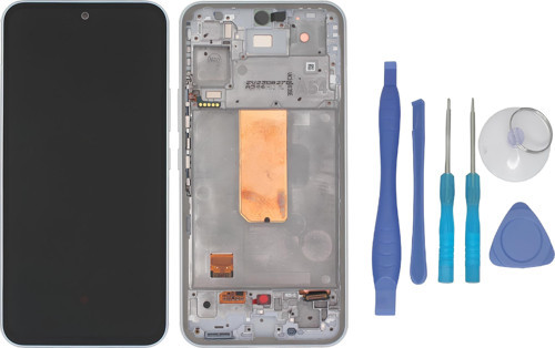 - Samsung Galaxy A54 5G SM-A546 Uyumlu Lcd Ekran Dokunmatik Orijinal BEYAZ ÇITALI + TAMİR SETİ