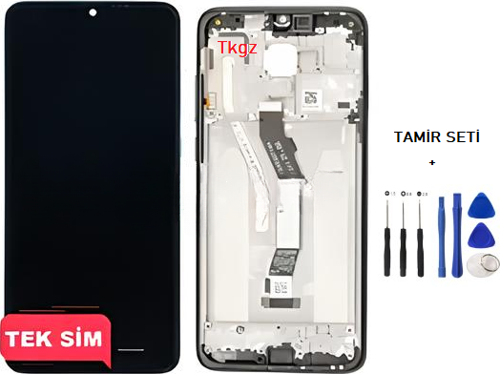 - Xiaomi Redmi NOTE 8 PRO Lcd Ekran Dokunmatik -A- Kalite ÇITALI SİYAH + TAMİR SETİ
