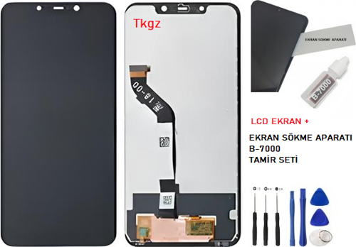 - Xiaomi POCO F1 Lcd Ekran Dokunmatik -A- Kalite + B-7000 + TAMİR SETİ