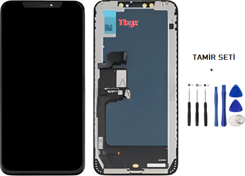 - iPhone XS MAX Uyumlu Lcd Ekran Dokunmatik Orijinal (JK MARKA) + TAMİR SETİ