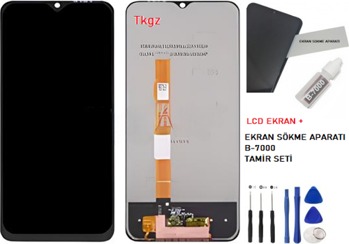 - Vivo Y53S Uyumlu Lcd Ekran Dokunmatik Orijinal + B-7000 + TAMİR SETİ