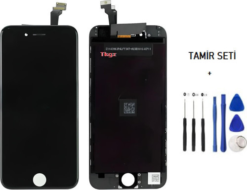 - iPhone 6 Uyumlu Lcd Ekran Dokunmatik Orijinal (LW MARKA) SİYAH + TAMİR SETİ