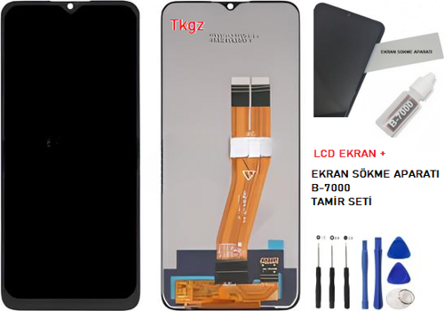 - Samsung Galaxy A03 - SM-A035 Uyumlu Lcd Ekran Dokunmatik Orijinal + B-7000 + TAMİR SETİ