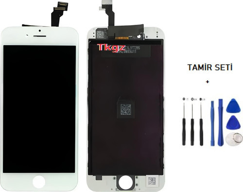 - iPhone 6 Uyumlu Lcd Ekran Dokunmatik Orijinal (LW MARKA) BEYAZ + TAMİR SETİ