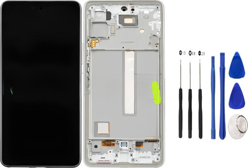 - Samsung Galaxy A53 -5G Uyumlu Lcd Ekran Dokunmatik Orijinal ÇITALI BEYAZ + TAMİR SETİ