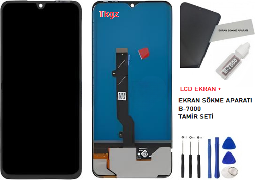 - Tecno Pova 4 PRO Uyumlu Lcd Ekran Dokunmatik Orijinal + B-7000 + TAMİR SETİ