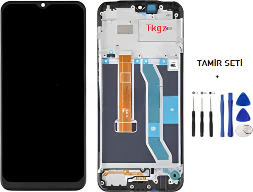 - Oppo Realme C25 Uyumlu Lcd Ekran Dokunmatik Orijinal ÇITALI + TAMİR SETİ