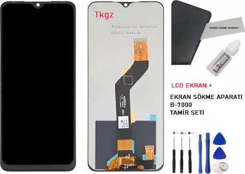 - İnfinix HOT 10 PLAY Uyumlu Lcd Ekran Dokunmatik Orijinal + B-7000 + TAMİR SETİ