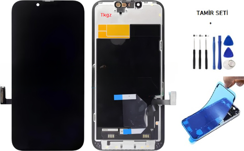 - iPhone 13 Uyumlu Lcd Ekran Dokunmatik Orijinal ( JK MARKA ) + TAMİR SETİ + TOZ BANTI