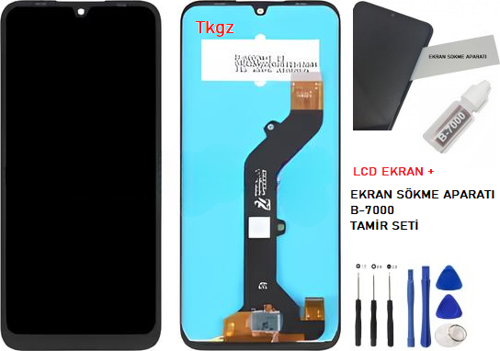 - İnfinix HOT 20İ Uyumlu Lcd Ekran Dokunmatik Orijinal + B-7000 + TAMİR SETİ