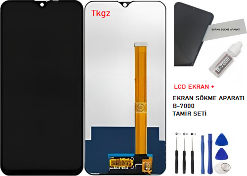 - Oppo A5S Uyumlu Lcd Ekran Dokunmatik Orijinal + B-7000 + TAMİR SETİ