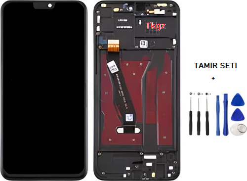 - Honor 8X Uyumlu Lcd Ekran Dokunmatik Orijinal ÇITALI SİYAH + TAMİR SETİ