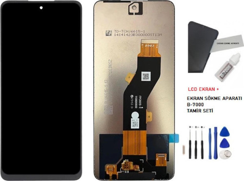 Tecno Spark 20c Lcd Dokunmatik Ekran BG7n,BG7 SERVİS Orijinali + B-7000 + TAMİR SETİ