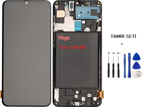 Samsung Galaxy A70 - SM-A705 Uyumlu Lcd Ekran Dokunmatik SERVİS Orijinali ÇITALI + TAMİR SETİ