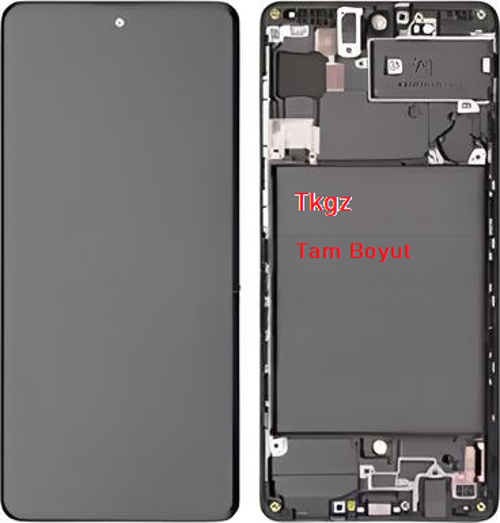 Samsung Galaxy A71 - SM-A715 Uyumlu Lcd Ekran Dokunmatik SERVİS Orijinali ÇITALI