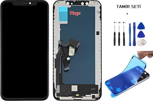 iPhone XS Uyumlu Lcd Ekran Dokunmatik A+A KALİTE (GX MARKA ) + TAMİR SETİ + TOZ BANTI