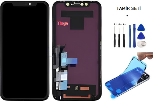 iPhone XR Uyumlu Lcd Ekran Dokunmatik A+A KALİTE (GX MARKA ) + TAMİR SETİ + TOZ BANTI