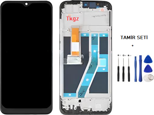 Oppo Realme C2 Uyumlu Lcd Ekran Dokunmatik SERVİS Orijinali ÇITALI + TAMİR SETİ