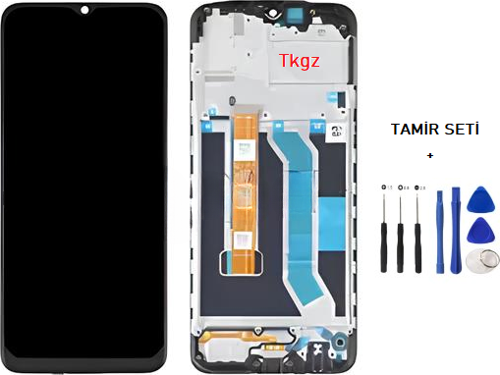 Oppo Realme C3İ Uyumlu Lcd Ekran Dokunmatik SERVİS Orijinali ÇITALI + TAMİR SETİ