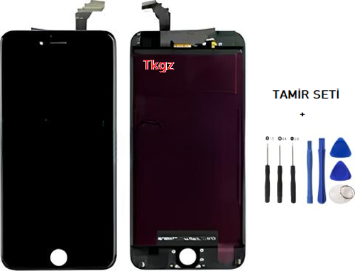 iPhone 6 PLUS Uyumlu Lcd Ekran Dokunmatik A+A KALİTE (LW MARKA) SİYAH + TAMİR SETİ