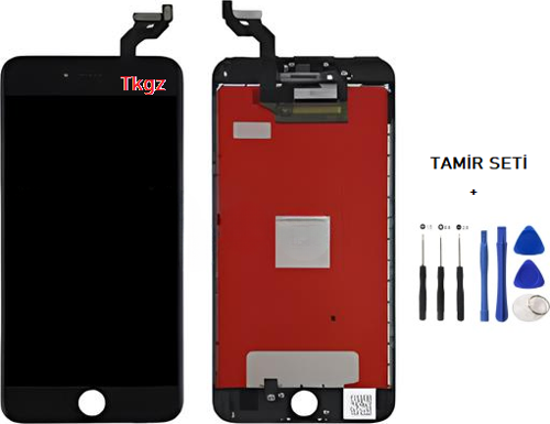 iPhone 6S PLUS Uyumlu Lcd Ekran Dokunmatik A+A KALİTE (LW MARKA) SİYAH + TAMİR SETİ
