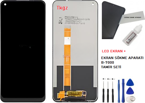 Oppo A55 Uyumlu Lcd Ekran Dokunmatik SERVİS Orijinali + B-7000 + TAMİR SETİ