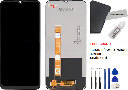 Oppo A31 Uyumlu Lcd Ekran Dokunmatik SERVİS Orijinali + B-7000 + TAMİR SETİ
