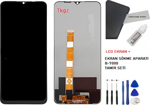 Oppo A16 Uyumlu Lcd Ekran Dokunmatik SERVİS Orijinali + B-7000 + TAMİR SETİ