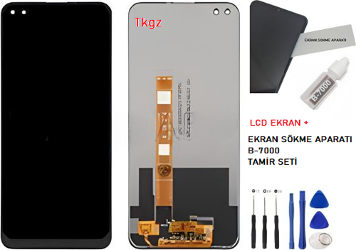 Oppo Realme 6 PRO Uyumlu Lcd Ekran Dokunmatik SERVİS Orijinali + B-7000 + TAMİR SETİ