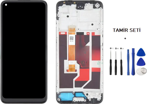 Oppo A96 Uyumlu Lcd Ekran Dokunmatik SERVİS Orijinali FULL ÇITALI + TAMİR SETİ