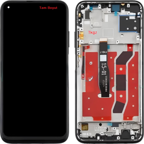 Huawei P40 Lite Uyumlu Lcd Ekran Dokunmatik SERVİS Orijinali ÇITALI SİYAH