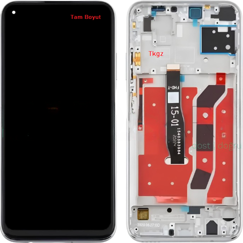 Huawei P40 Lite Uyumlu Lcd Ekran Dokunmatik SERVİS Orijinali ÇITALI GÜMÜŞ
