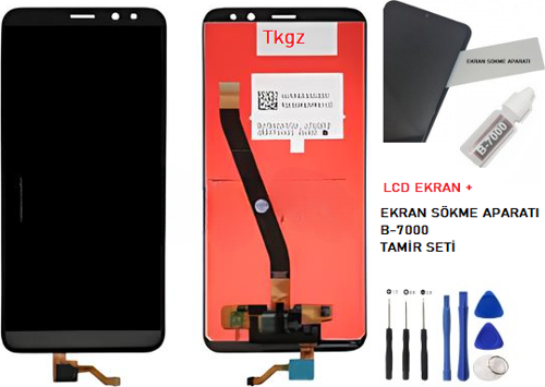 Huawei MATE 10 LİTE Uyumlu Lcd Ekran Dokunmatik SERVİS Orijinali SİYAH + B-7000 + TAMİR SETİ
