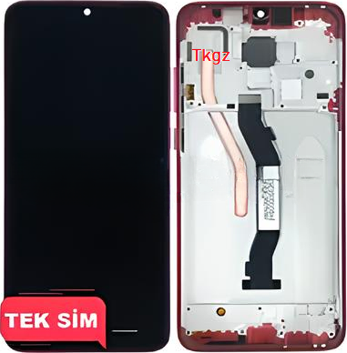 Xiaomi Redmi NOTE 8 PRO Uyumlu Lcd Ekran Dokunmatik SERVİS Orijinali ÇITALI KIRMIZI